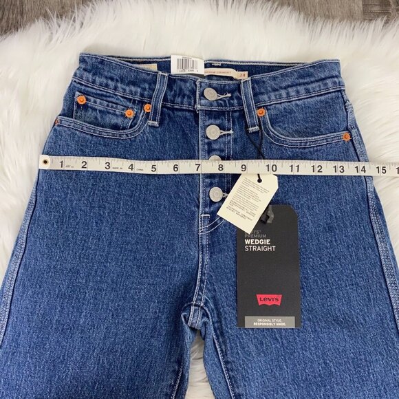Levis Wedgie High Waist Crop Straight Leg Jeans - Picture 9 of 11